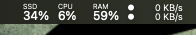 a stats display in my Macos menu bar.